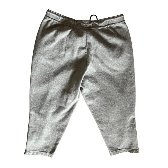 Nike womens carpi length zip hem pull on elastic waist light gray athletic M - Picture 2 of 10